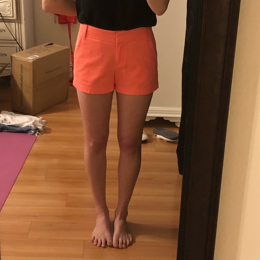 J. Crew Neon Pink/Coral 3” Chino Shorts